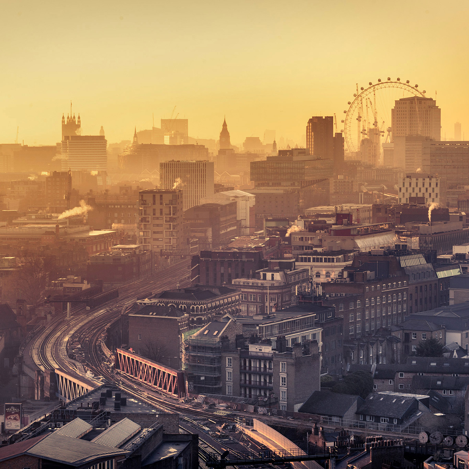 A cityscape landscape photograph made in London, UK.