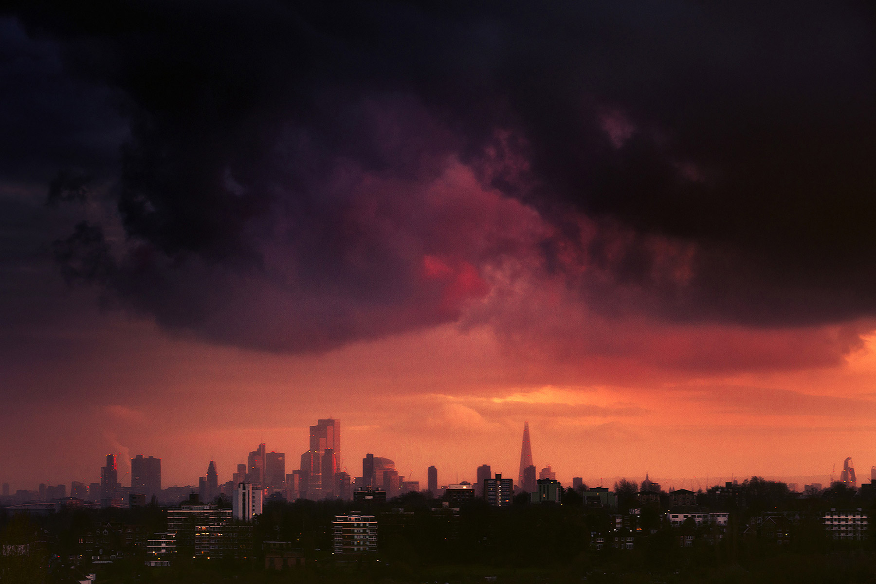 A cityscape landscape photograph made in London, UK.