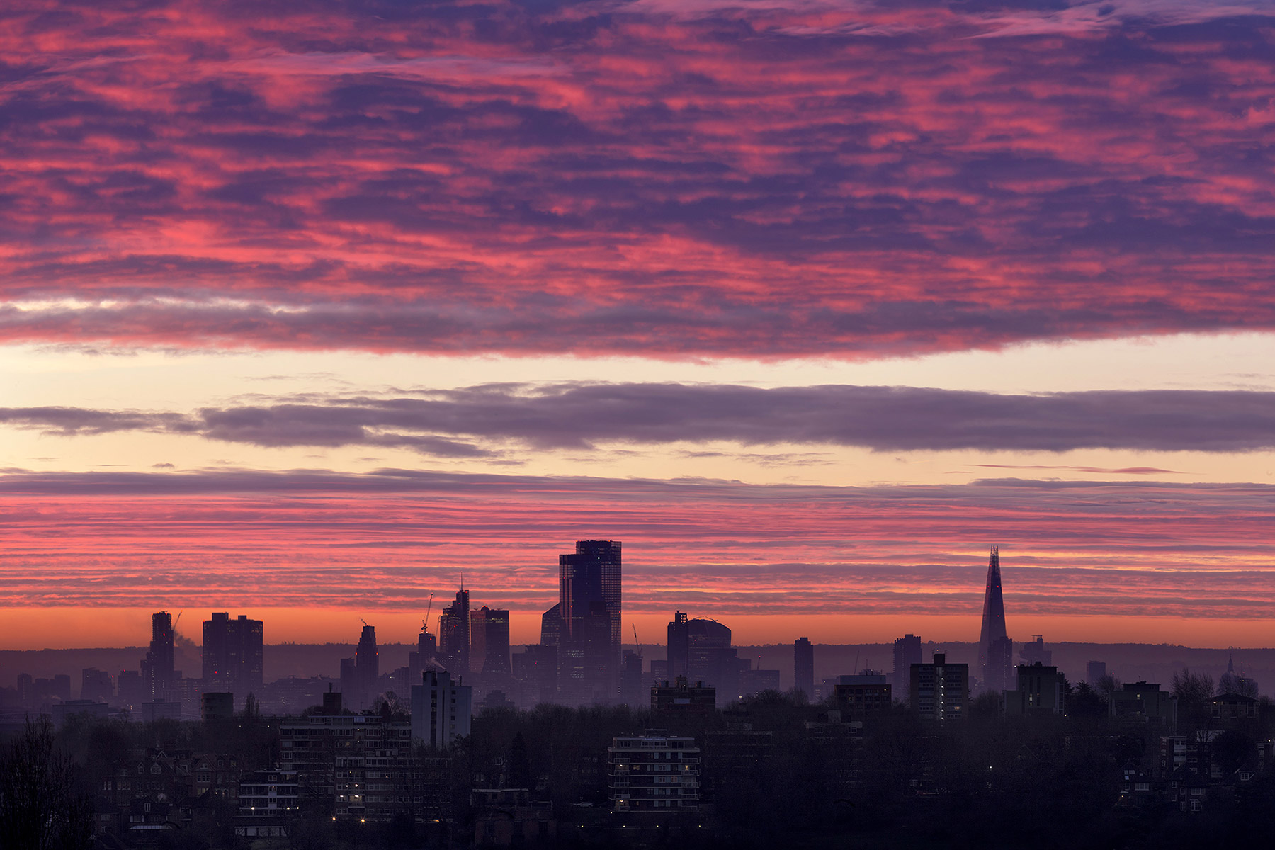 A cityscape landscape photograph made in London, UK.