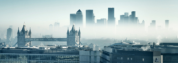 A cityscape landscape photograph made in London, UK.