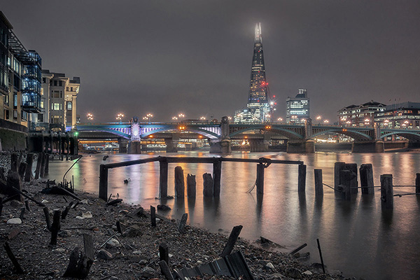 A cityscape landscape photograph made in London, UK.