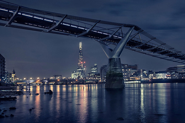 A cityscape landscape photograph made in London, UK.