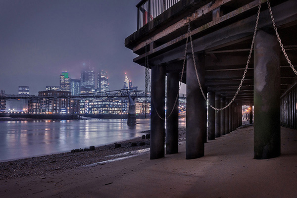 A cityscape landscape photograph made in London, UK.