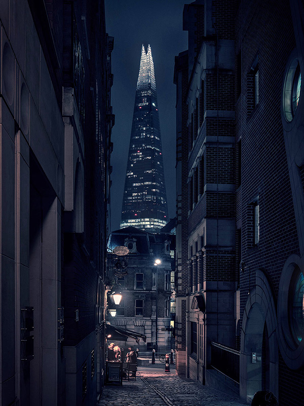 A cityscape landscape photograph made in London, UK.