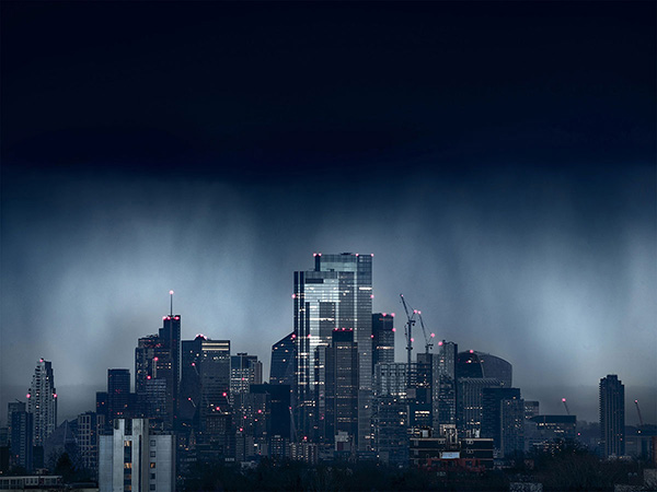 A cityscape landscape photograph made in London, UK.