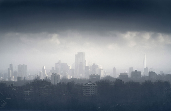 A cityscape landscape photograph made in London, UK.