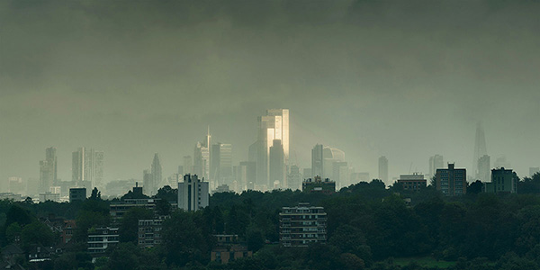 A cityscape landscape photograph made in London, UK.