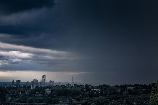 A cityscape landscape photograph made in London, UK.