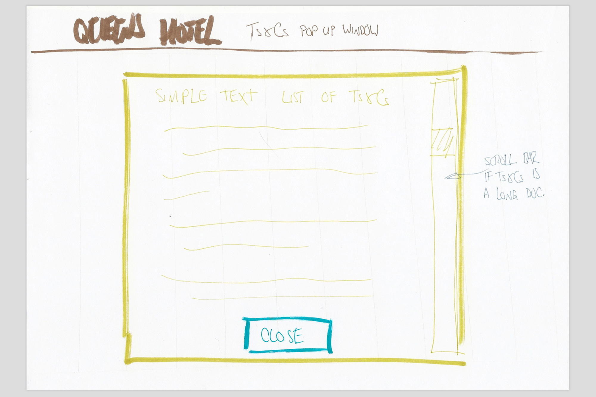 Notes made for the London Eye booking page
