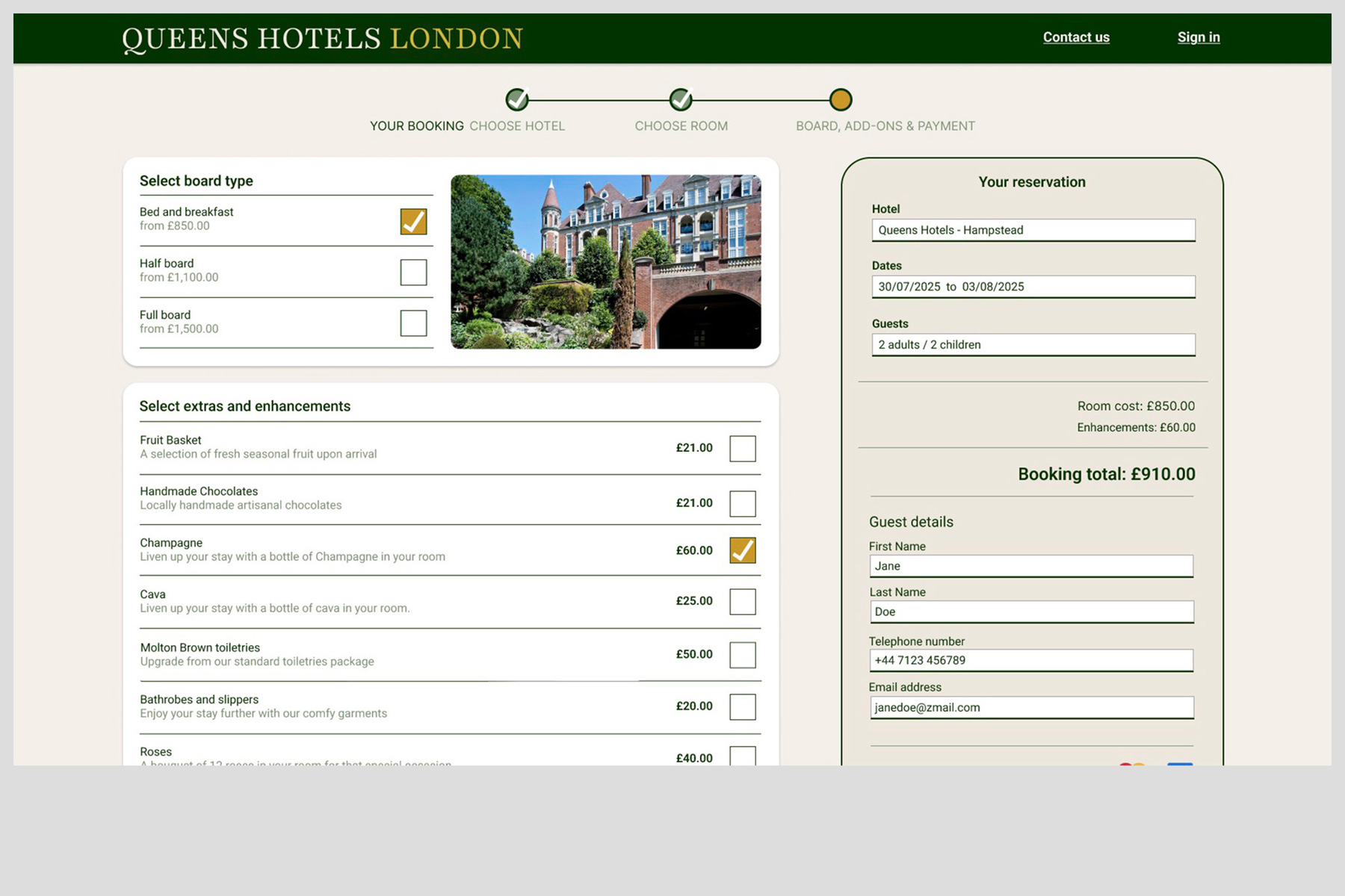 Notes made for the London Eye booking page